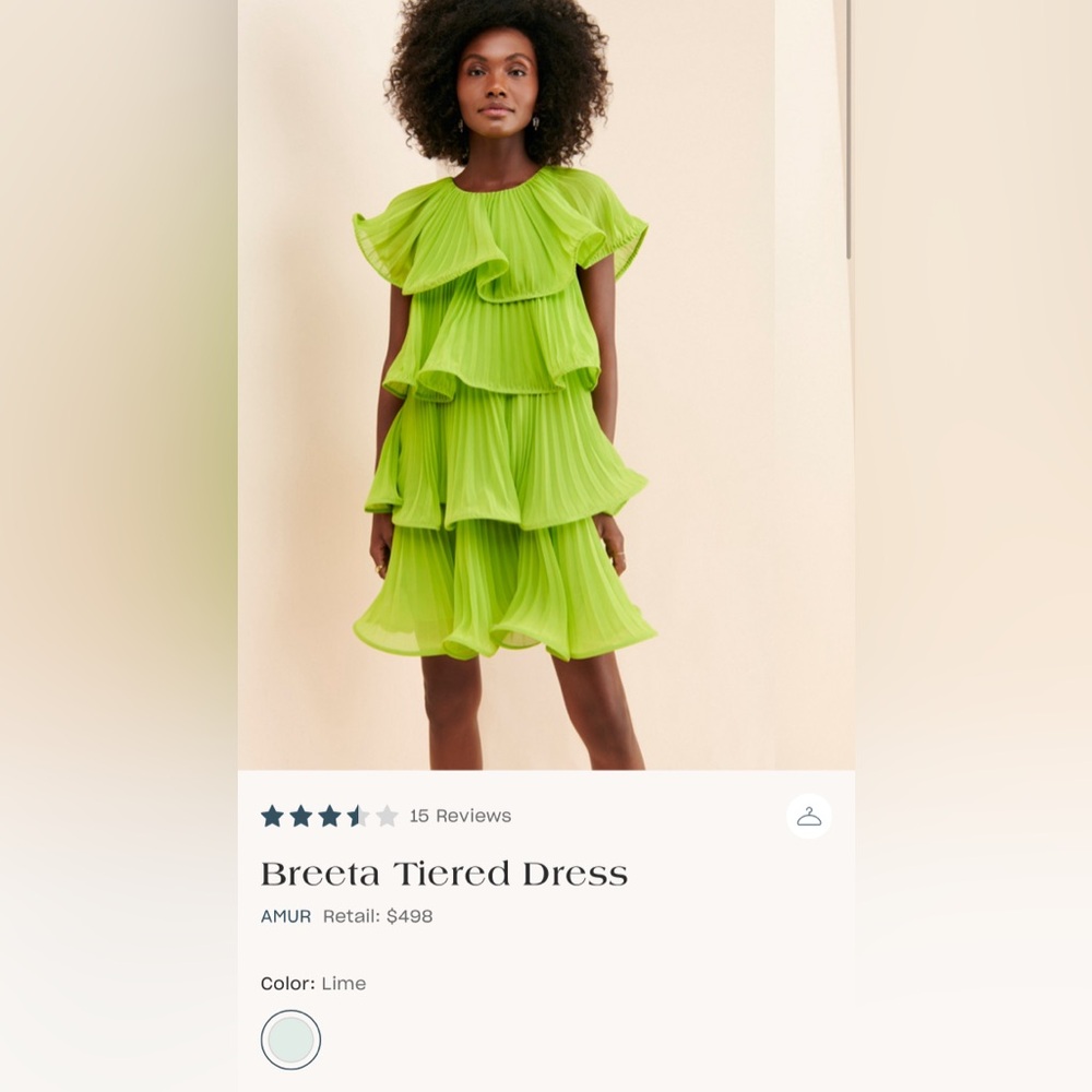 Amur Breeta Tiered Dress size 8